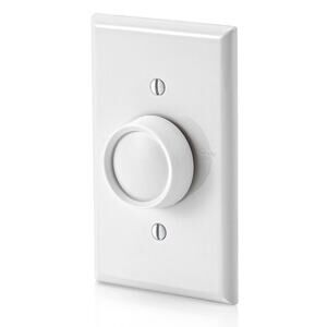 LEVITON Fan Speed Control Full Range, Single Pole White Round 6616-W